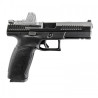 CZ:s nya striker fire pistol med polymerstomme. F står för Full-size
