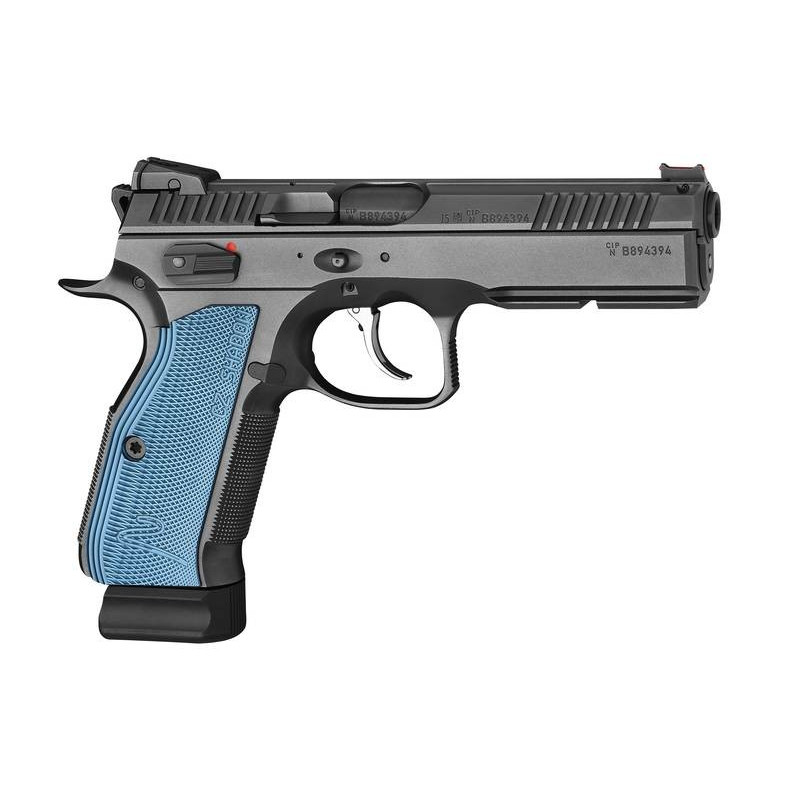 CZ Shadow 2 9x19 — tävlingspistol i full stålram med justerbart sikte och aluminiumgrepp.