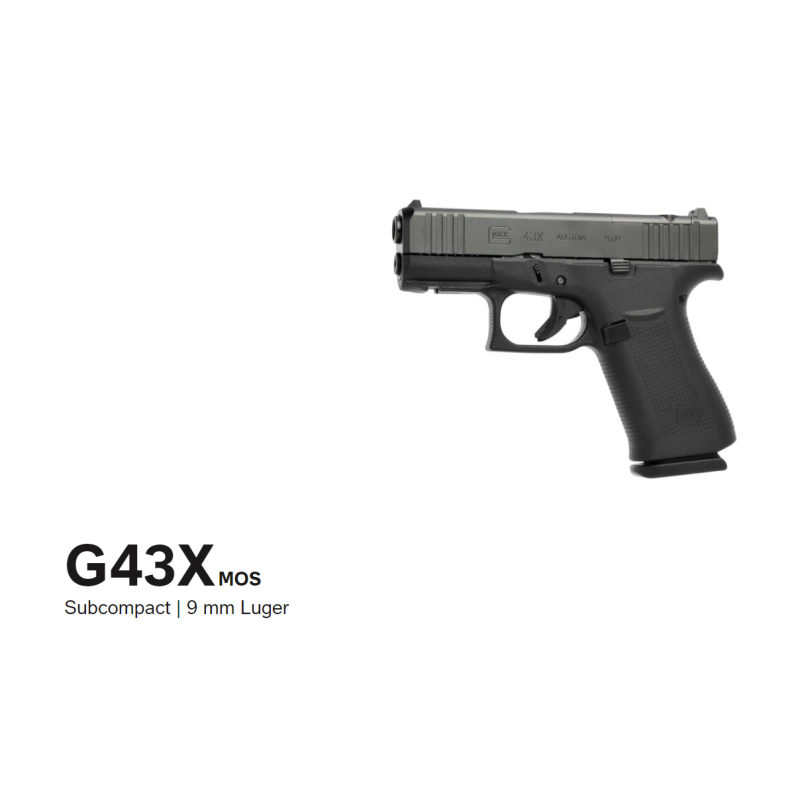 Glock 43X OS 9mm – kompakt pistol med optikfäste och FS