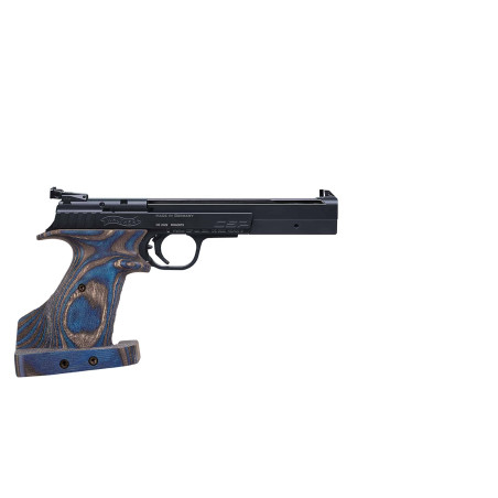 Tävlingsklar .22 LR-pistol med justerbart trycke och ergonomisk kolv