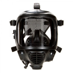 CM-6 skyddsmask frontvy – Robust helmask med stort visir och hög täthet mot CBRN-ämnen.
