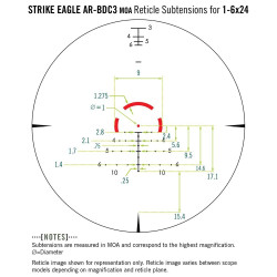 Vortex Strike Eagle 1-8×24 riktm AR-BDC3 (Moa) belyst