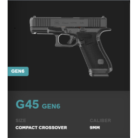Glock 45 Gen6 – Crossover 9×19 med Optics Ready‑mantel