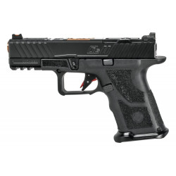 Zev Technologies OZ9C Pistol, Compact Black Slide, Bronze Barrel