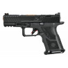 Zev Technologies OZ9C Pistol, Compact Black Slide, Bronze Barrel