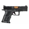 Zev Technologies OZ9C Pistol, Compact Black Slide, Bronze Barrel