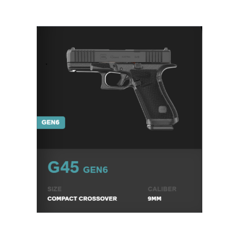 Glock 45 Gen6 – Crossover 9×19 med Optics Ready‑mantel